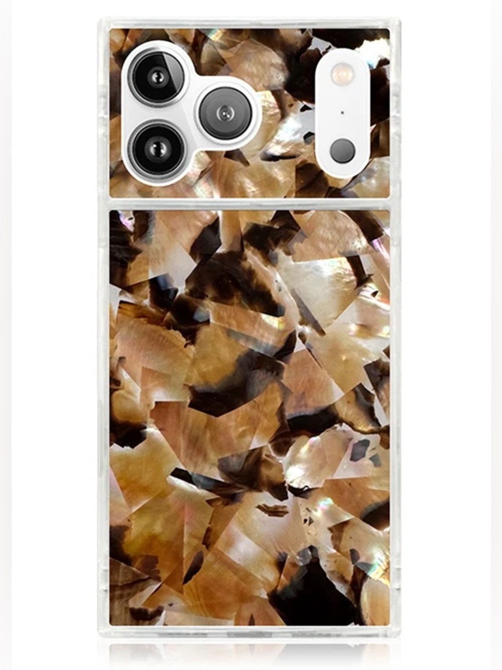 Flaunt Case SQUARE® Brown Abalone Shell iPhone Case